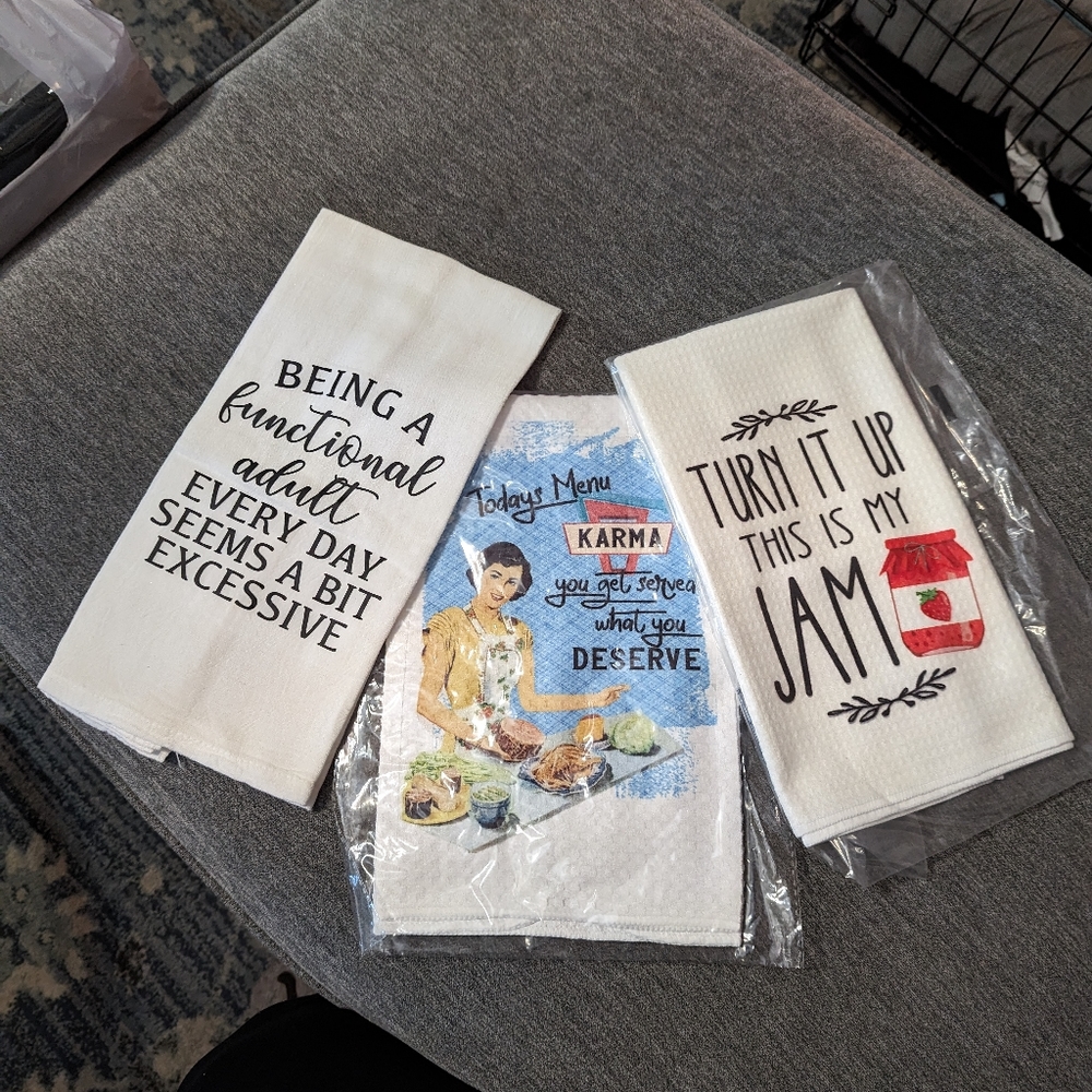 Funny Dishtowel Trio